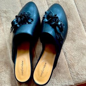 Comfortview Black Dress Mules